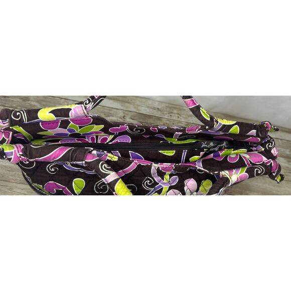 Vera Bradley PURPLE PUNCH GABBY Floral Quilted Bag Brown& Floral Some Fade - Picture 12 of 16